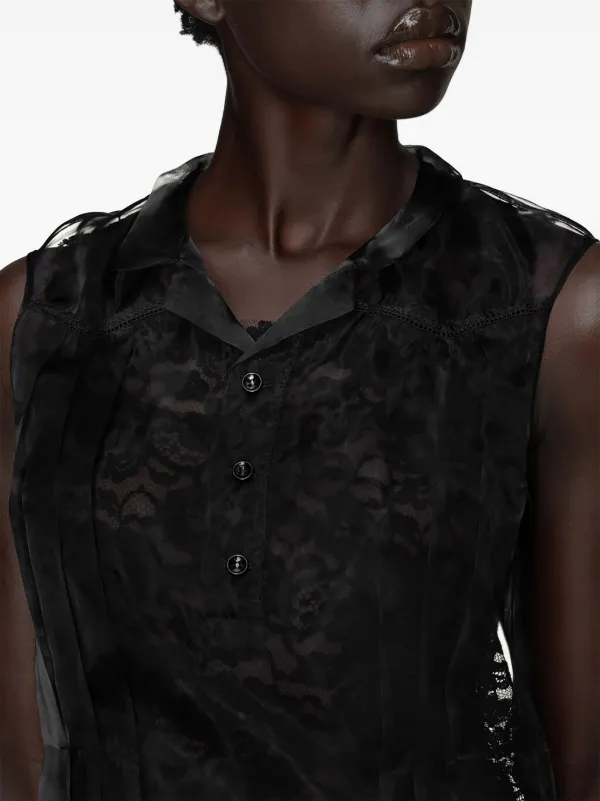 Maison Margiela レーストリム ミニドレス | ブラック | FARFETCH JP