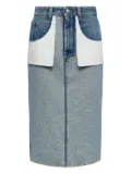 MM6 Maison Margiela cotton midi skirt - Blue