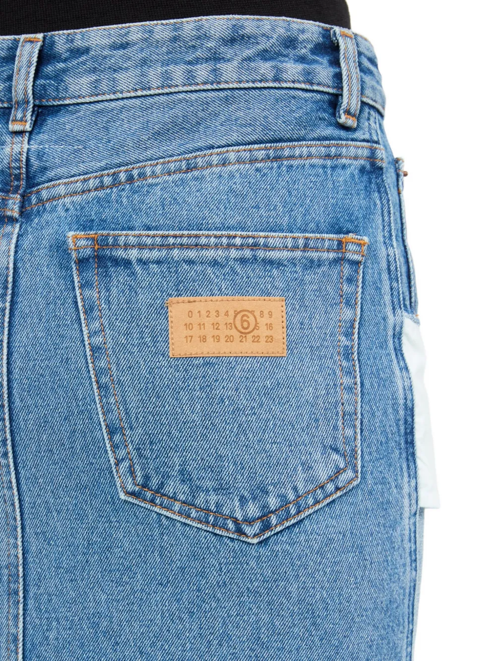 MM6 Maison Margiela Katoenen midi-rok Blauw