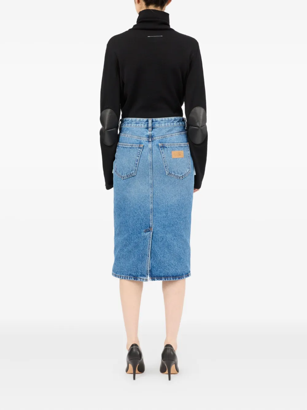 MM6 Maison Margiela Katoenen midi-rok Blauw