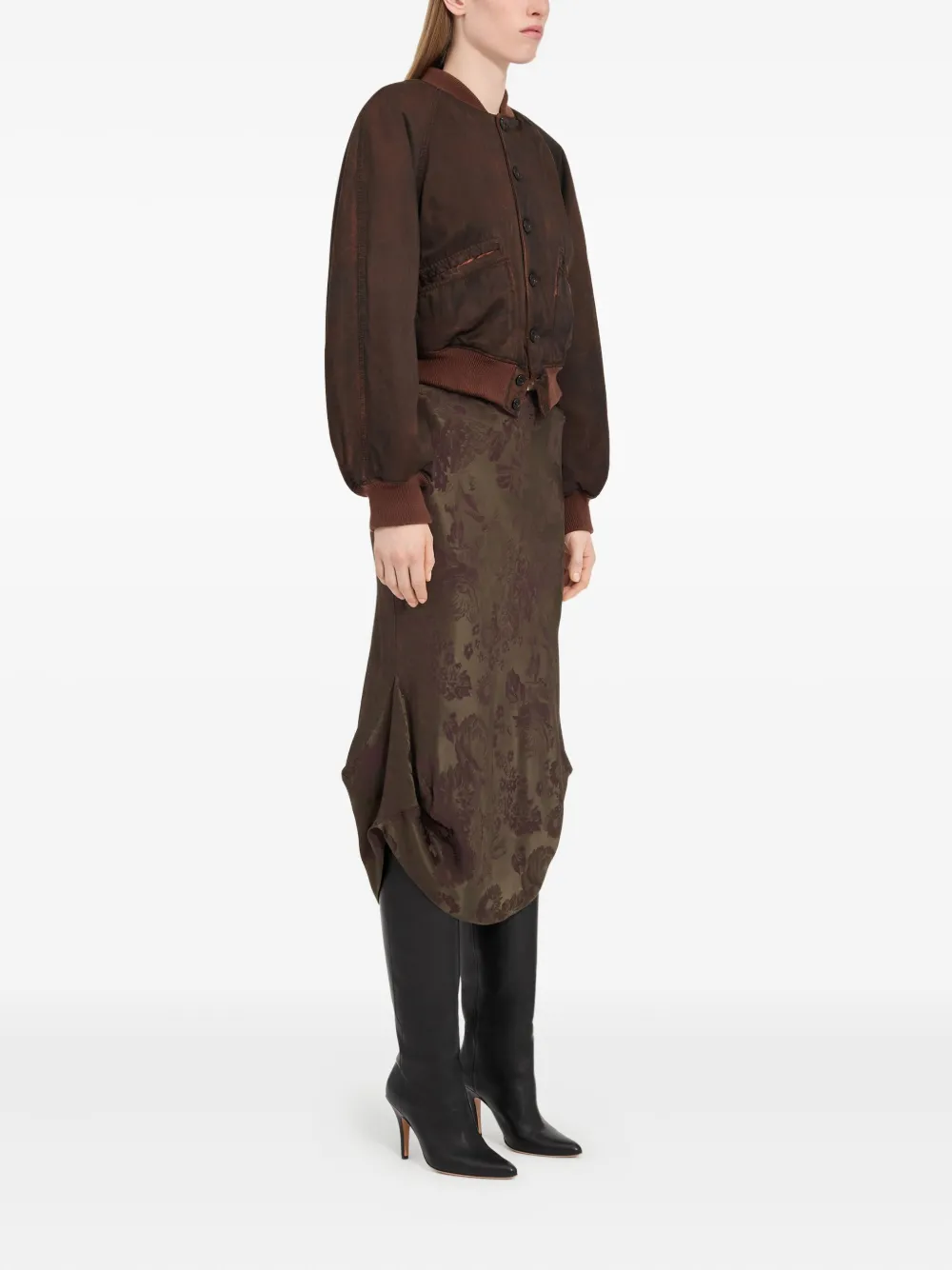 MM6 Maison Margiela Button-up bomberjack Bruin