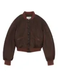 MM6 Maison Margiela button-up bomber jacket - Brown
