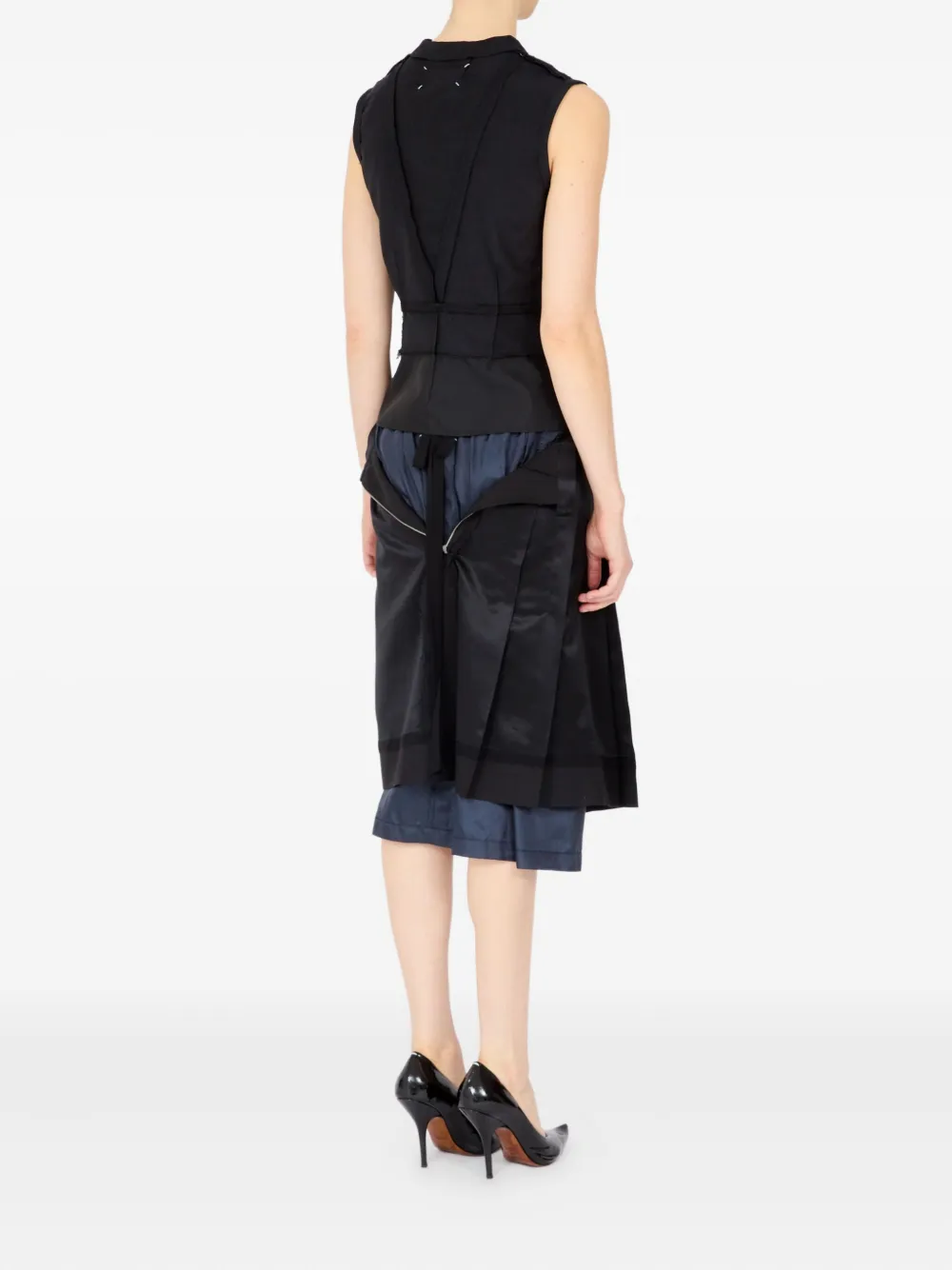 Maison Margiela Tweekleurige top Zwart
