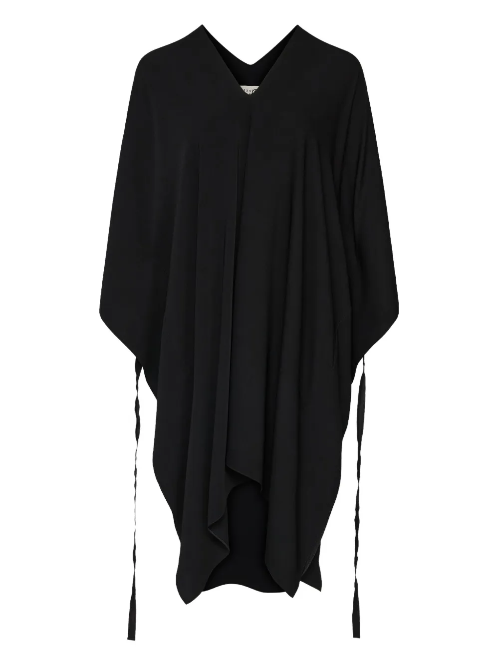 MM6 Maison Margiela Midi-jurk met V-hals Zwart