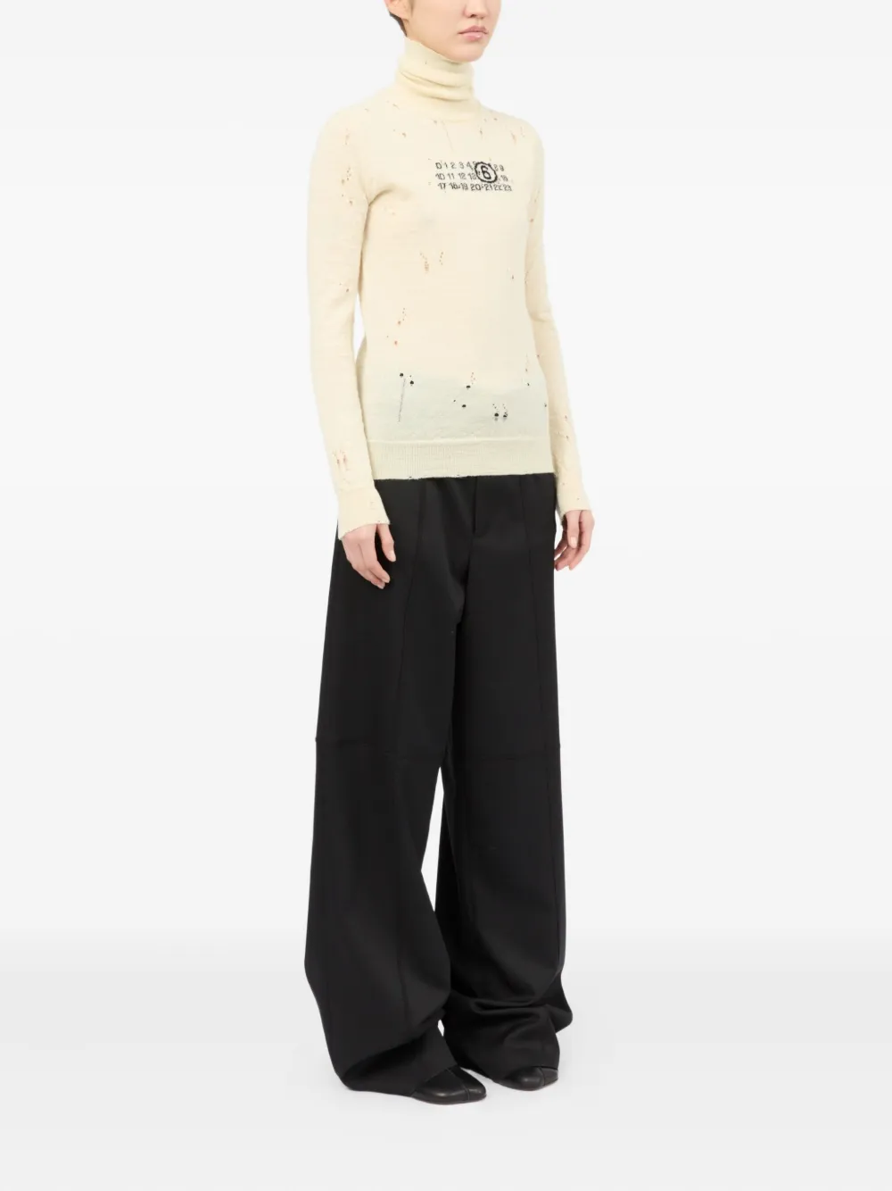 Shop Mm6 Maison Margiela Numbers-motif Sweater