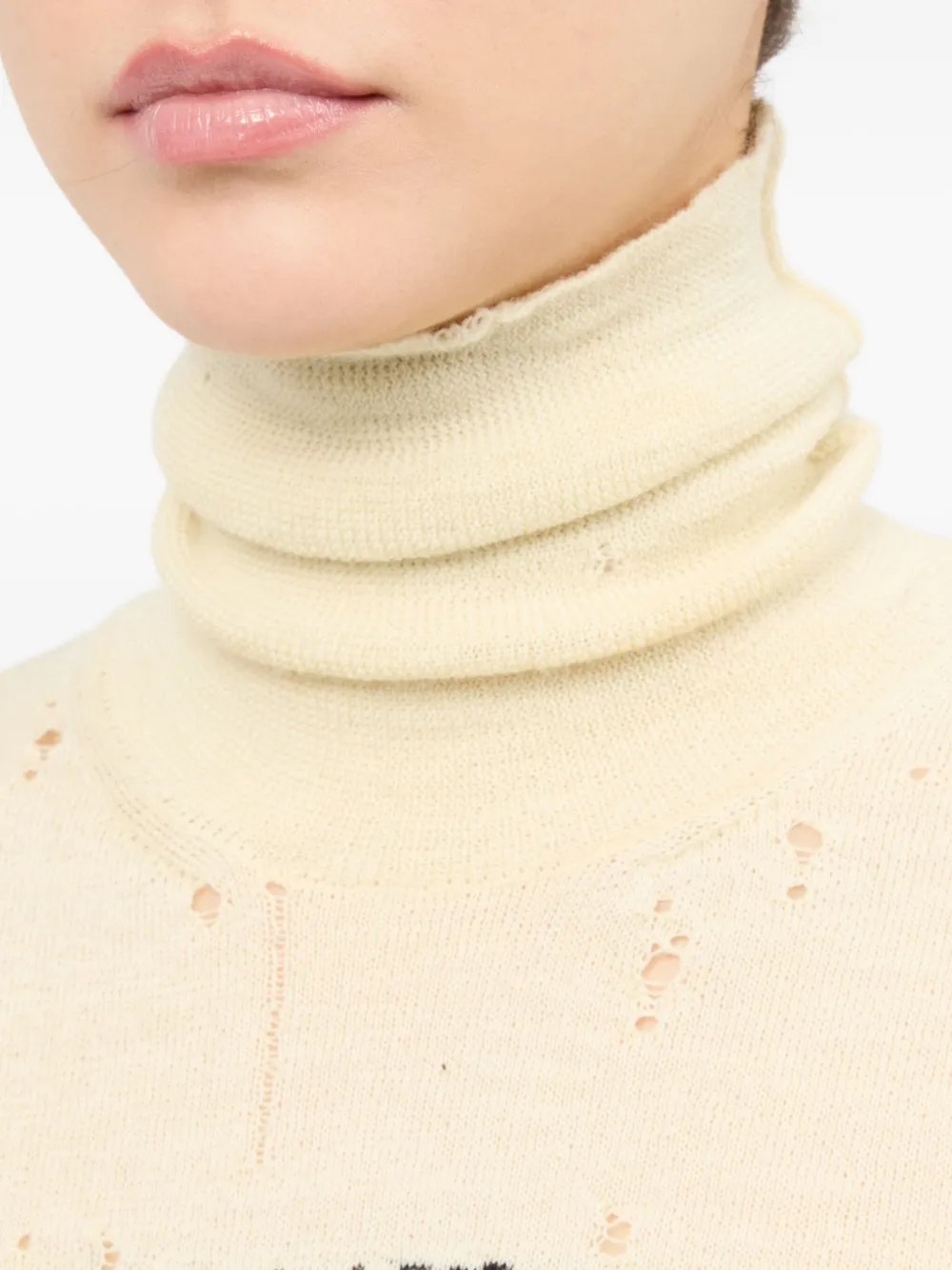 Numbers-motif sweater