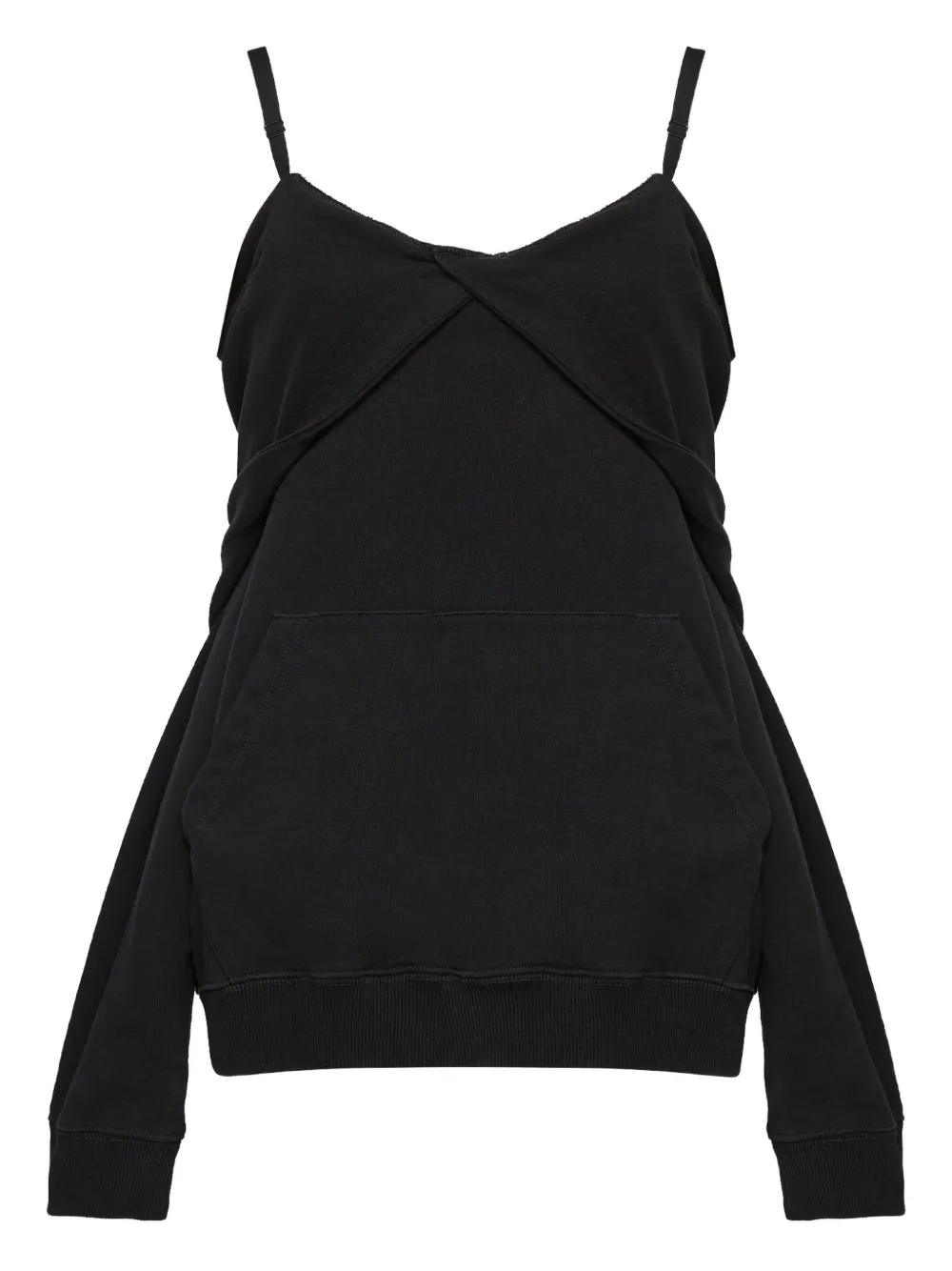 MM6 Maison Margiela Off-shoulder katoenen blouse Zwart
