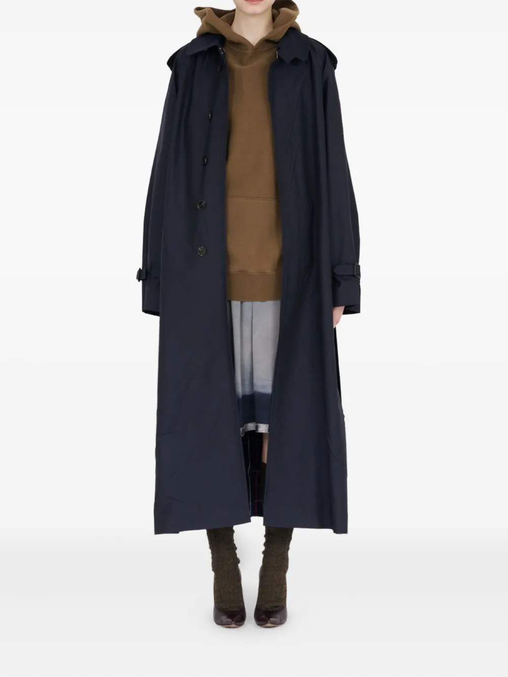 Maison Margiela Lange regenjas Blauw