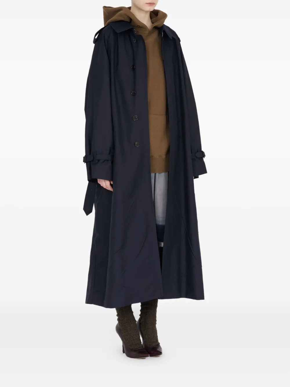 Maison Margiela Lange regenjas Blauw