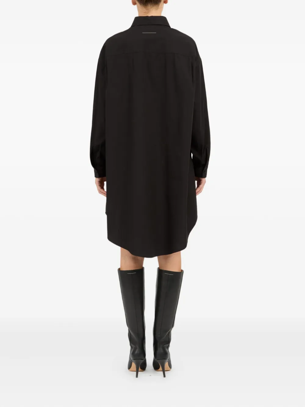 MM6 Maison Margiela Katoenen blousejurk Zwart