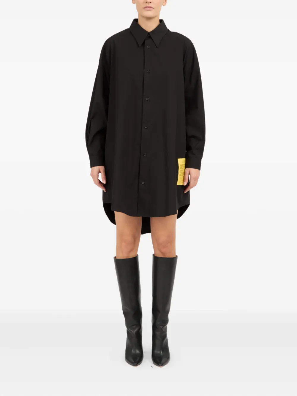 MM6 Maison Margiela Katoenen blousejurk - Zwart