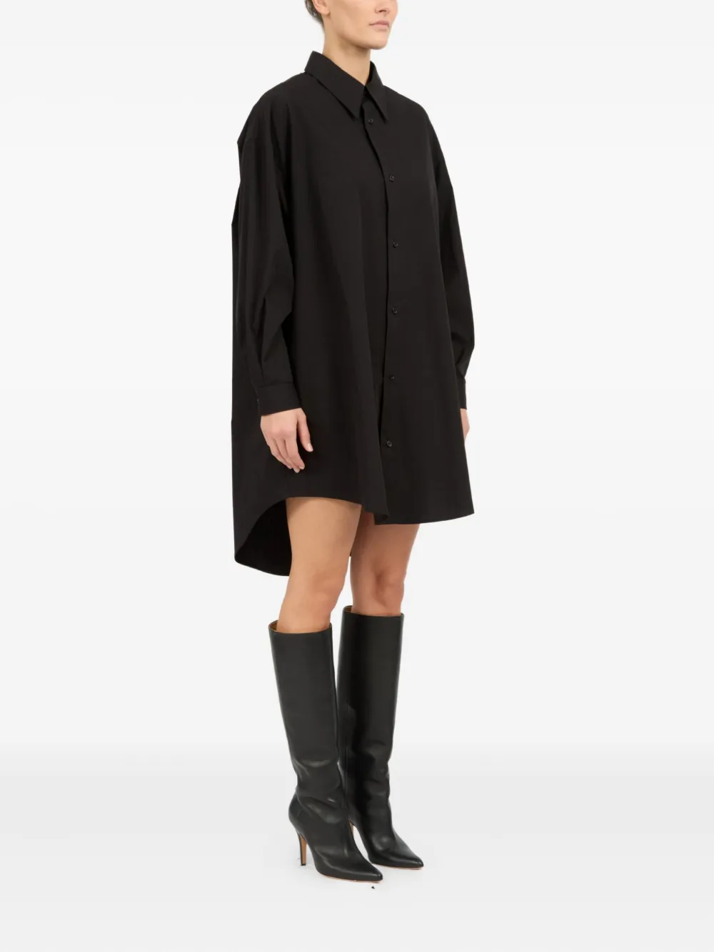 MM6 Maison Margiela Katoenen blousejurk Zwart