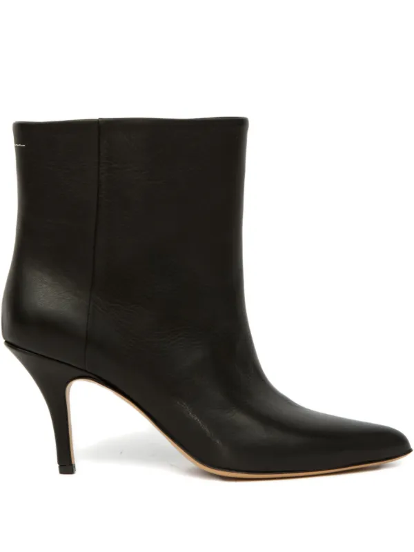 MM6 Maison Margiela Trunk レザーブーツ | ブラック | FARFETCH JP
