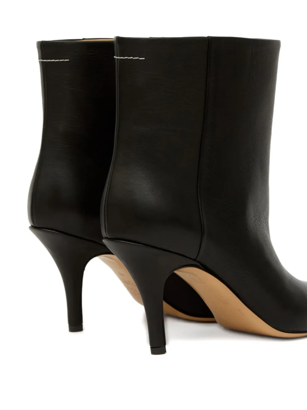 MM6 Maison Margiela Trunk leather boots Black