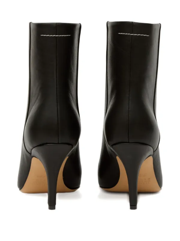 MM6 Maison Margiela Trunk レザーブーツ | ブラック | FARFETCH JP