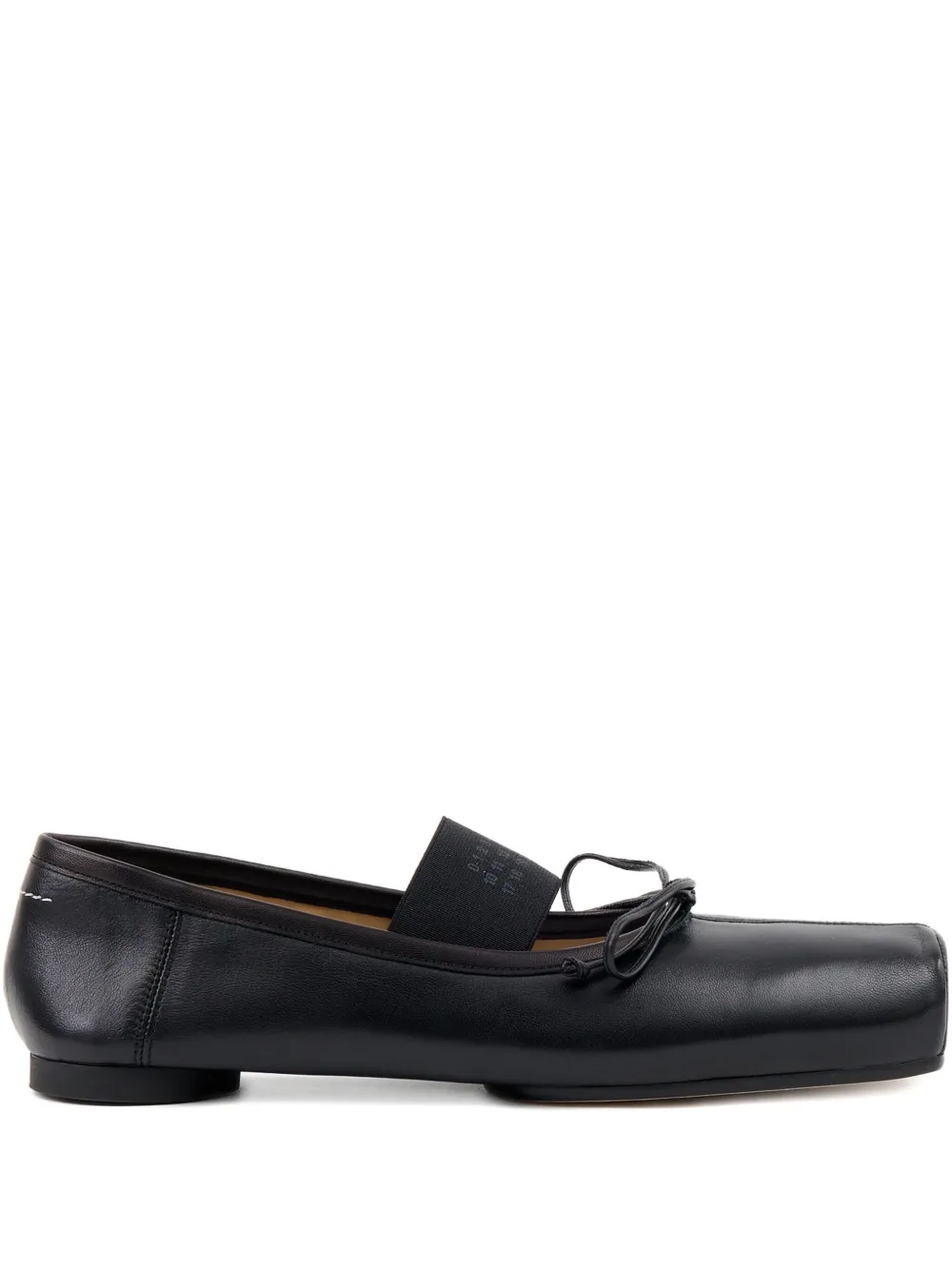 MM6 Maison Margiela leather ballet flats Black