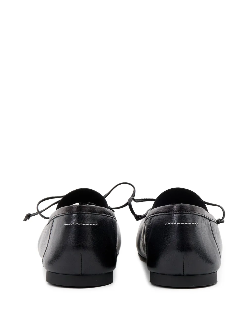 MM6 Maison Margiela leather ballet flats Black