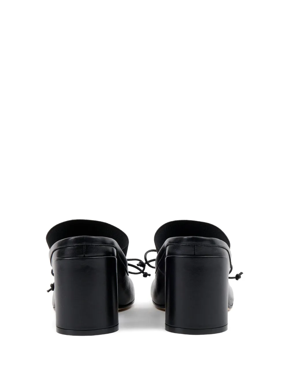 MM6 Maison Margiela 70 mm ballet muiltjes met logo-elastiek Zwart
