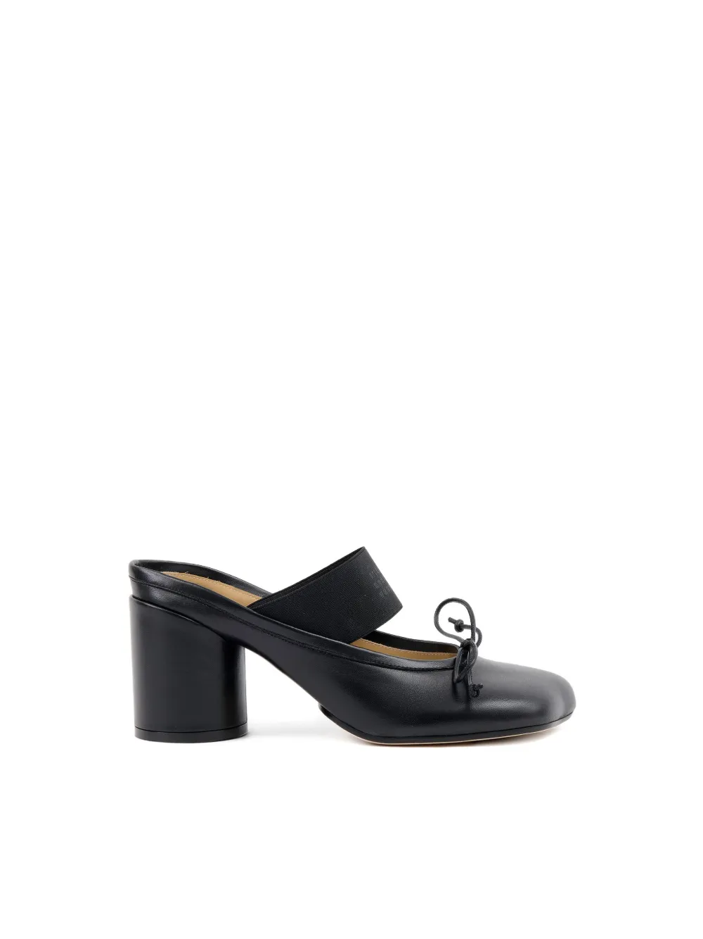 MM6 Maison Margiela 70mm logo-elastic Ballet mules Black