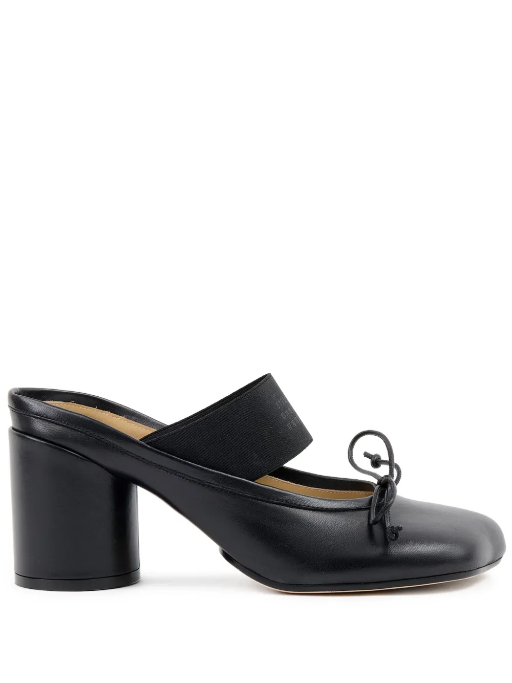 MM6 Maison Margiela 70 mm ballet muiltjes met logo-elastiek Zwart