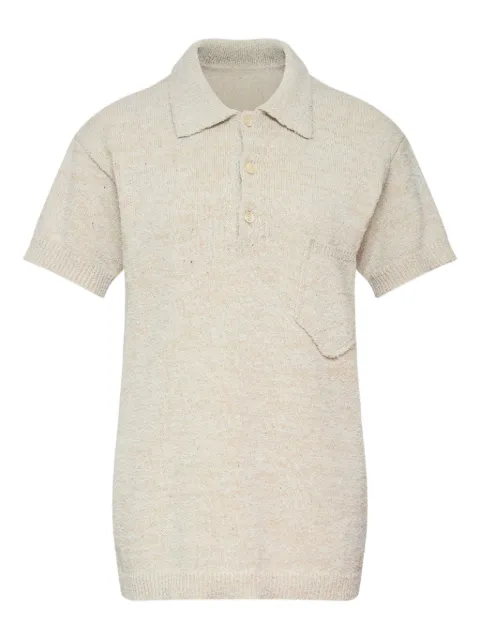 Maison Margiela playera tipo polo con efecto melange