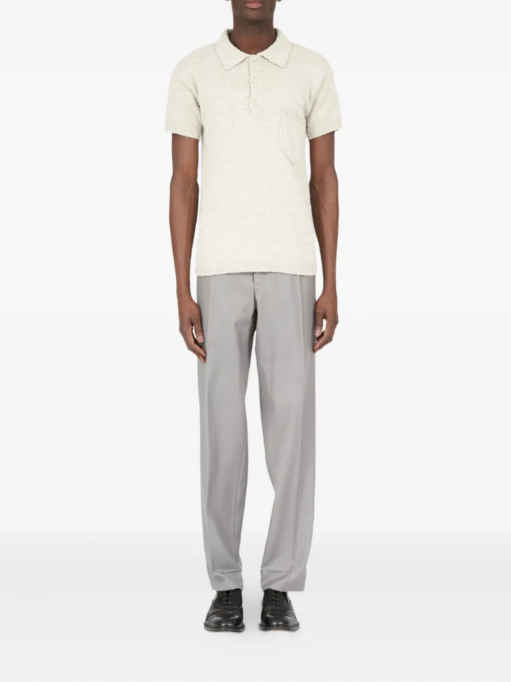 Maison Margiela Poloshirt met gemêleerd effect Beige