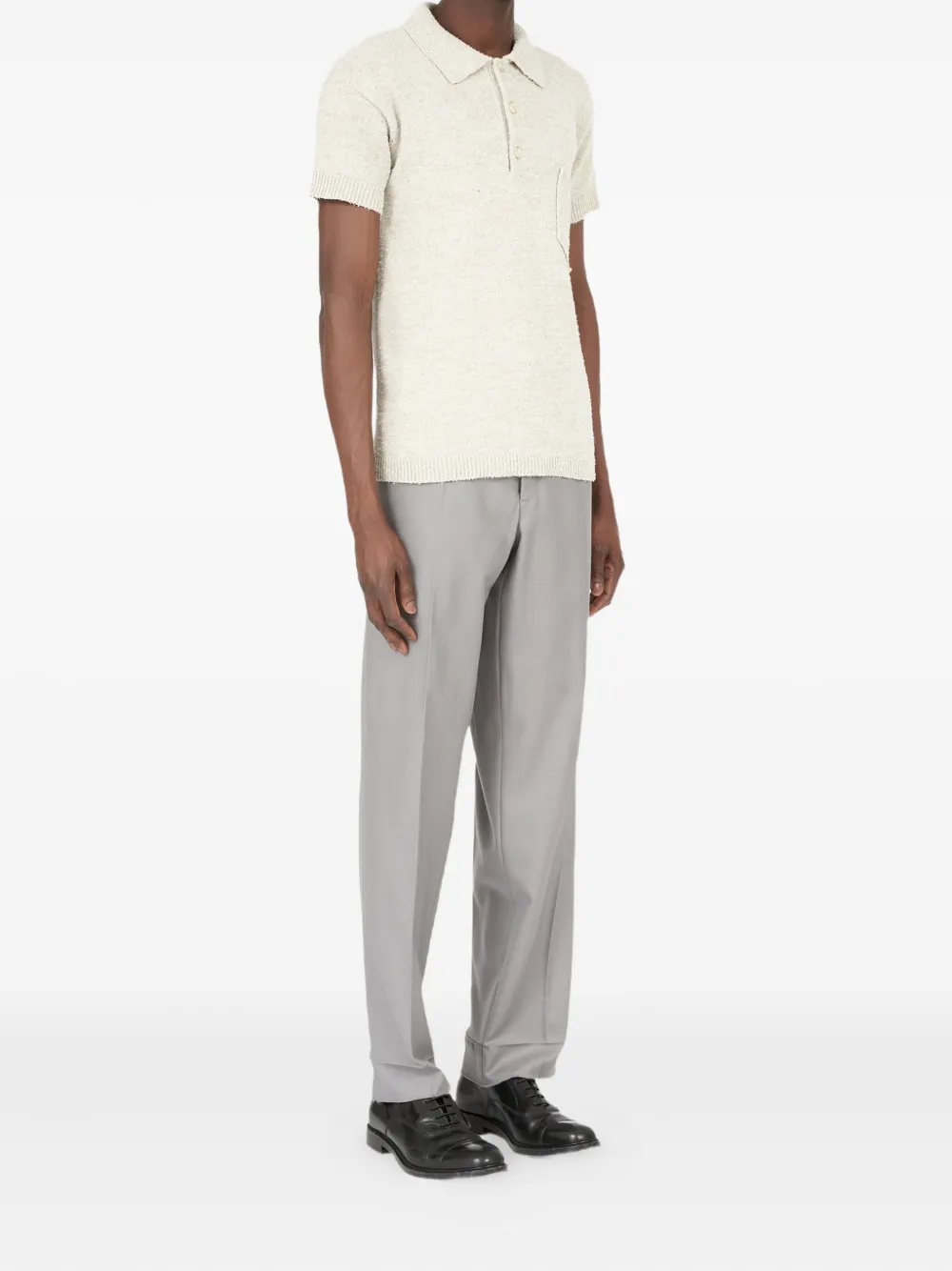 Maison Margiela Poloshirt met gemêleerd effect Beige
