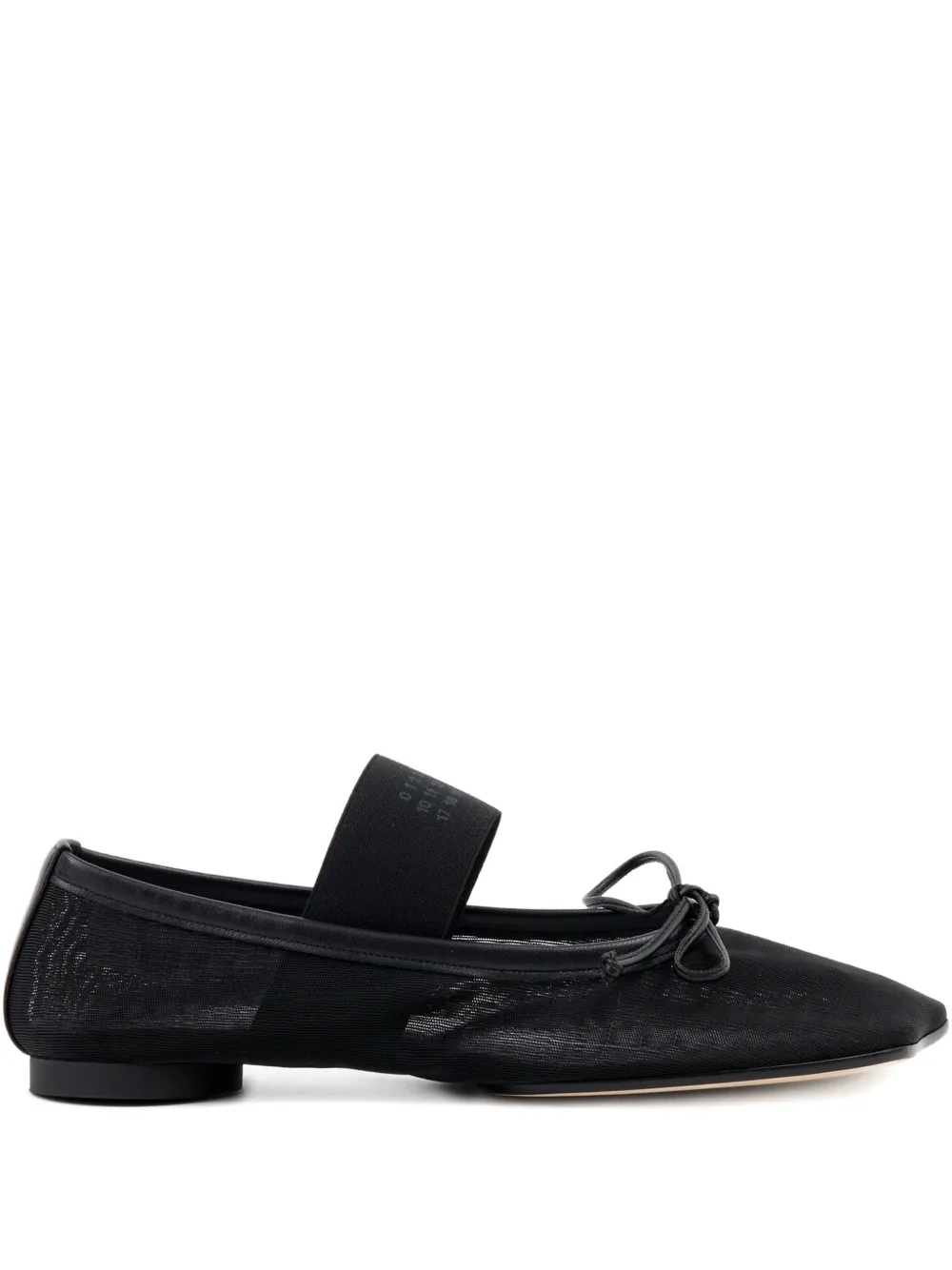 MM6 Maison Margiela mesh ballerina shoes Black