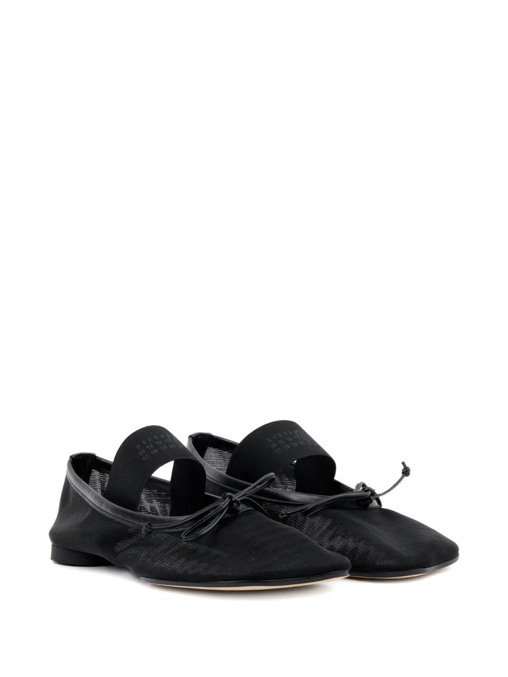 MM6 Maison Margiela mesh ballerina shoes - Zwart