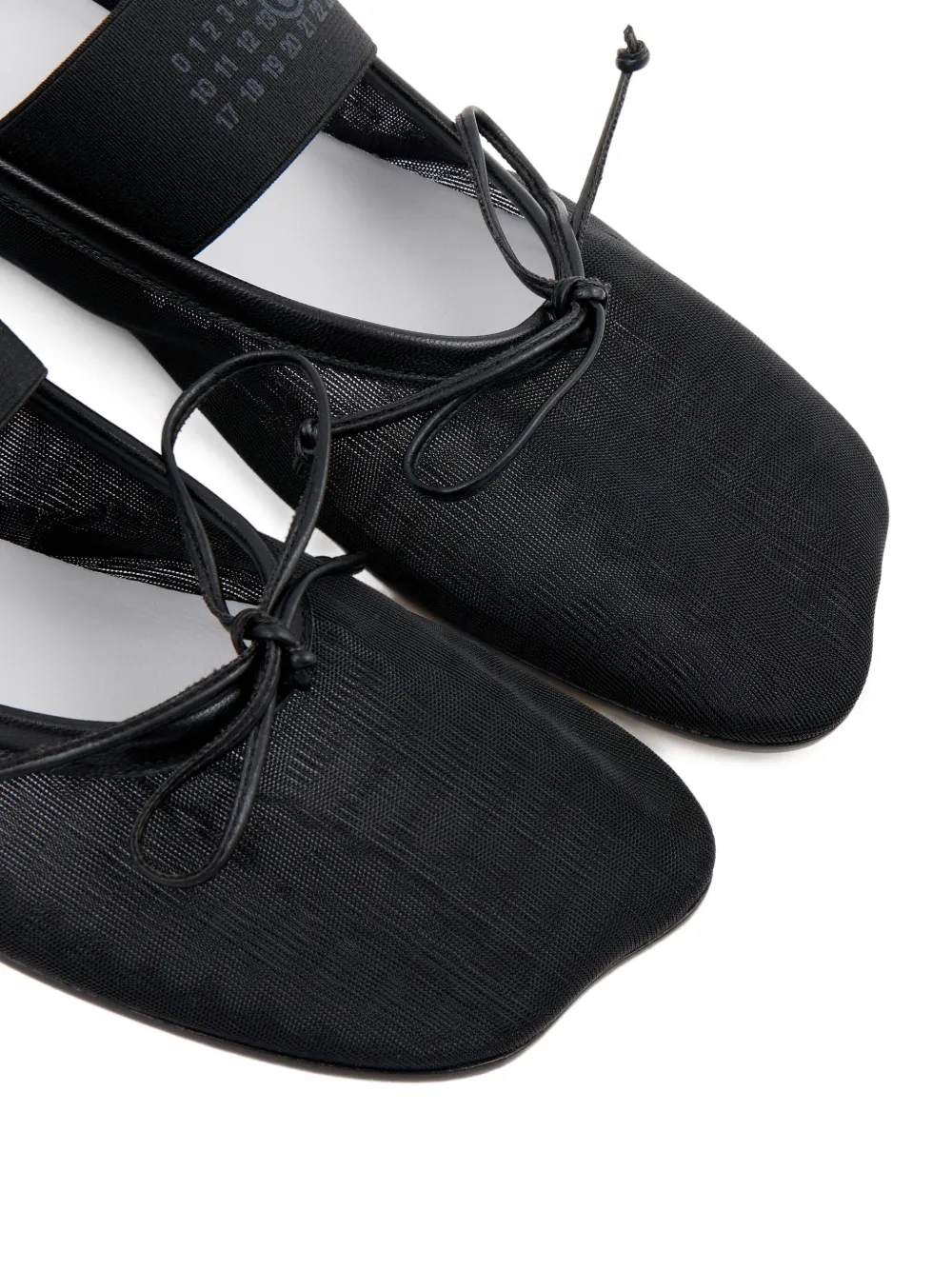MM6 Maison Margiela mesh ballerina shoes Black