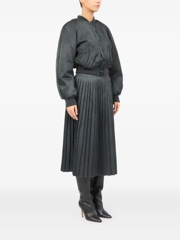 MM6 Maison Margiela クロップド ボンバージャケット | ブラック