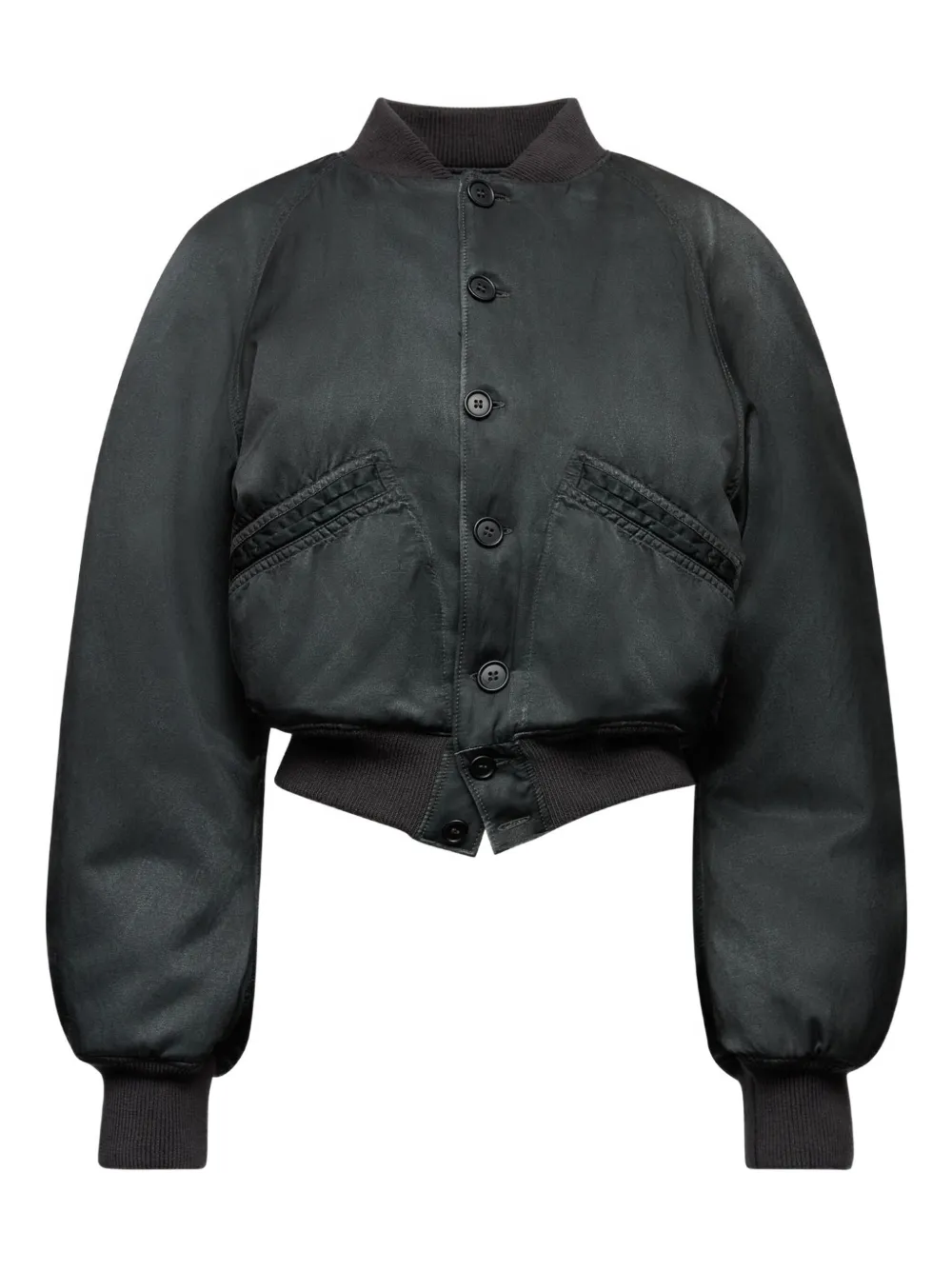 MM6 Maison Margiela Cropped bomberjack Zwart