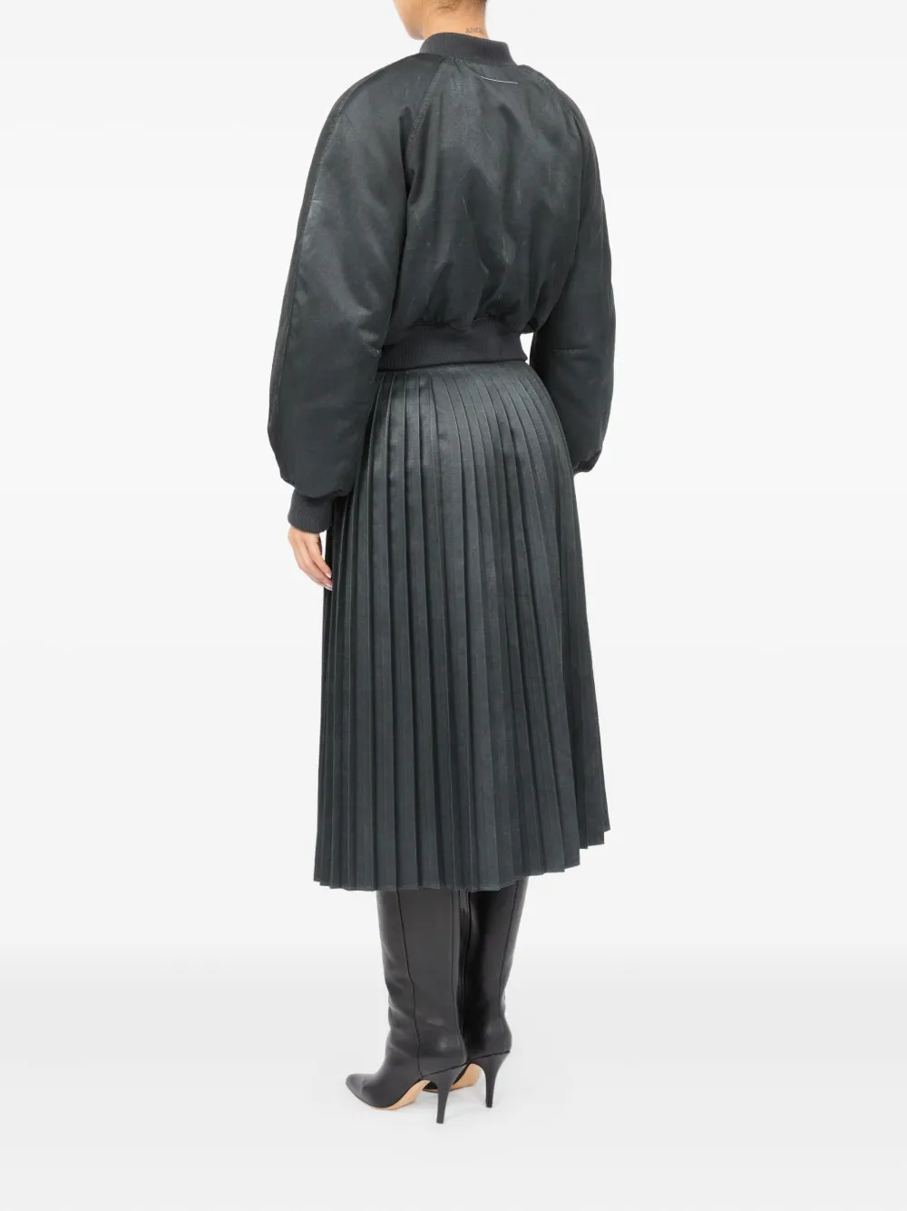 MM6 Maison Margiela Cropped bomberjack Zwart