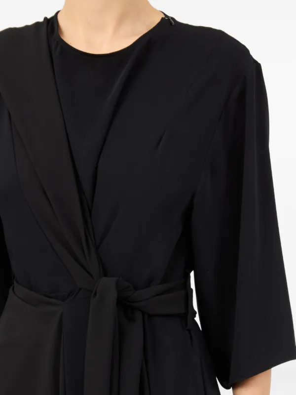 ★MM6 Maison Margiela★ Midi dress black S52DD0004STJ380961 MM6 Maison Margiela Asymmetric Midi Dress | Black | FARFETCH