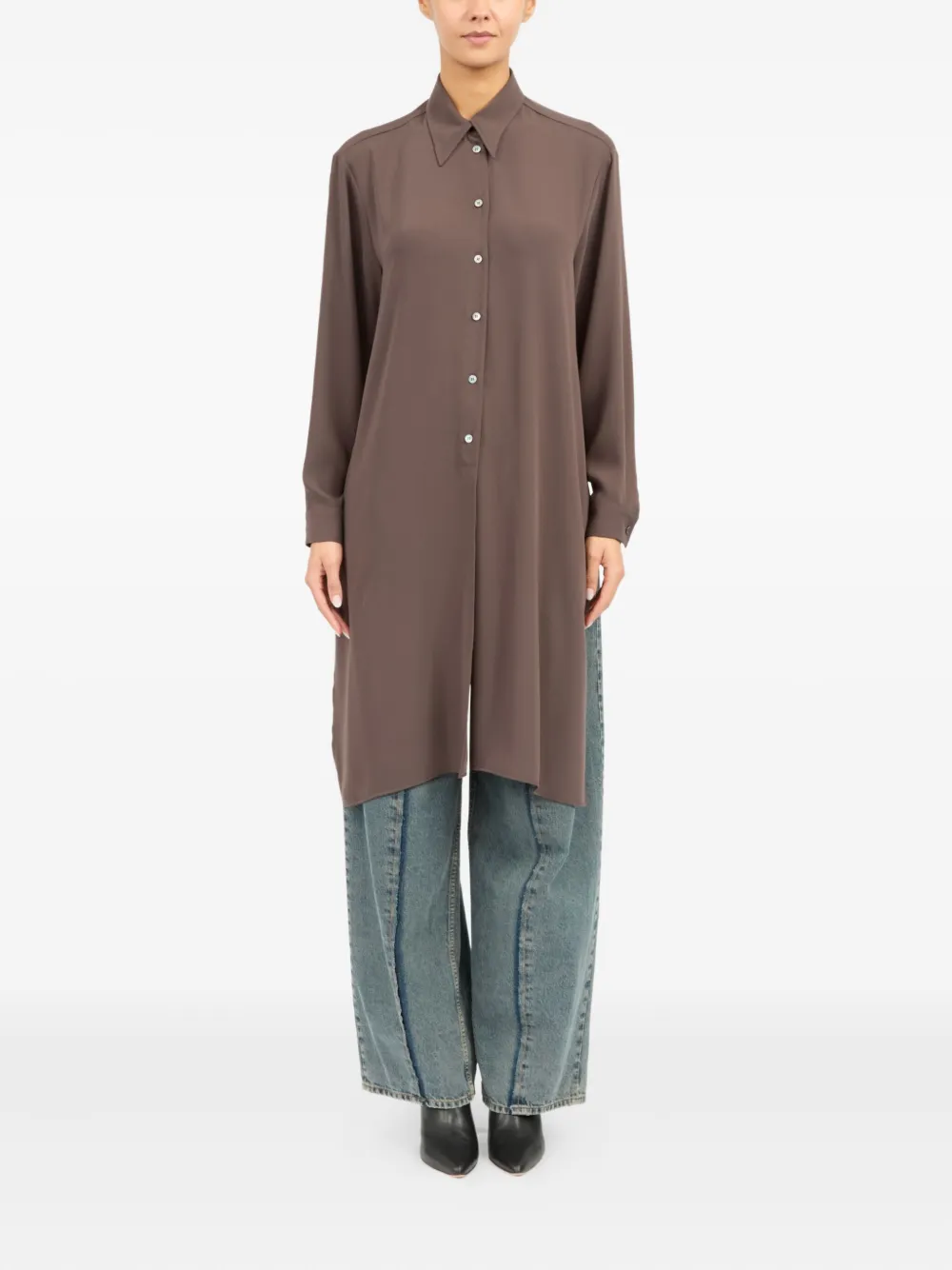 MM6 Maison Margiela Blouse met lange mouwen Bruin