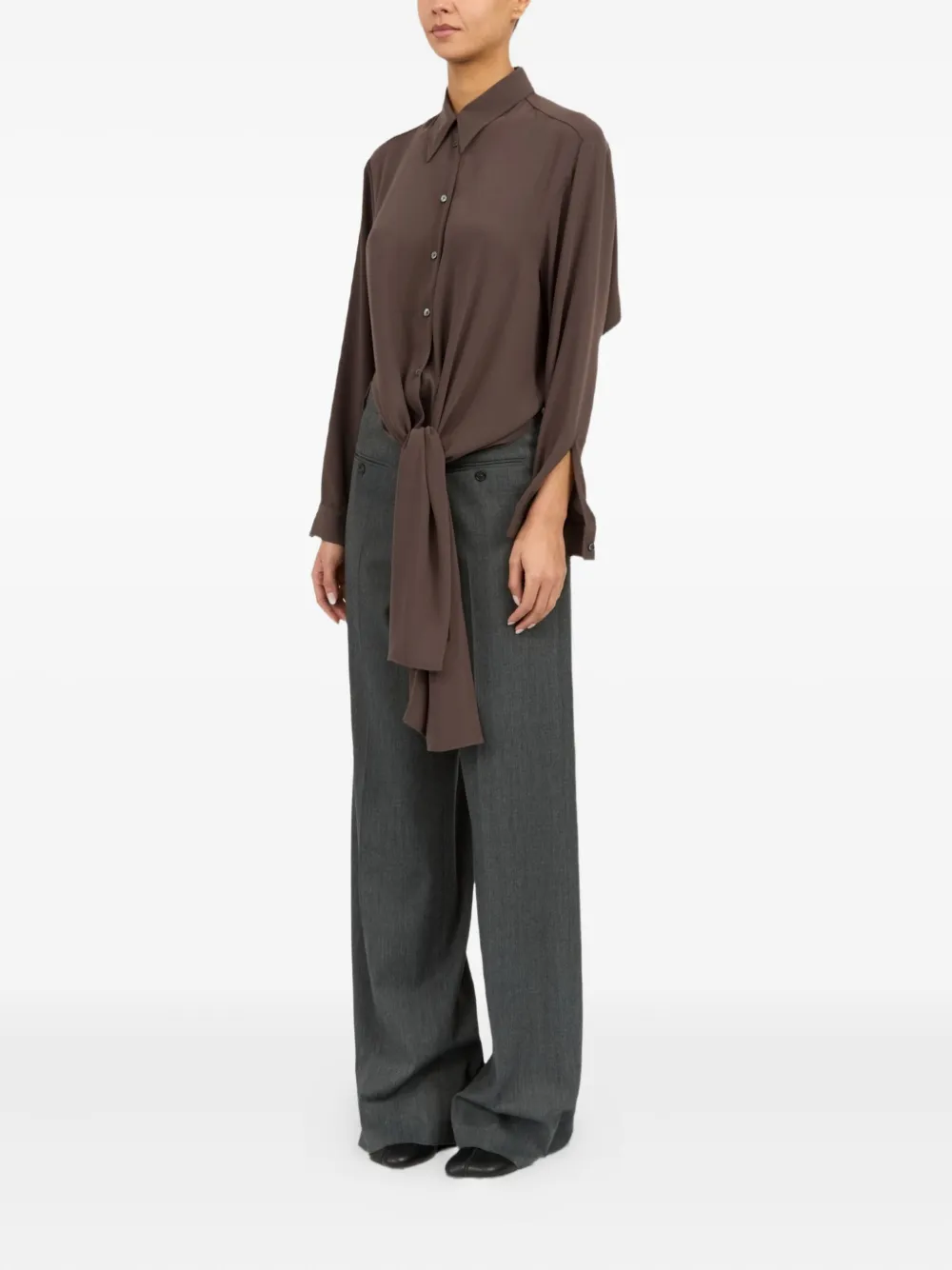 MM6 Maison Margiela Blouse met lange mouwen Bruin