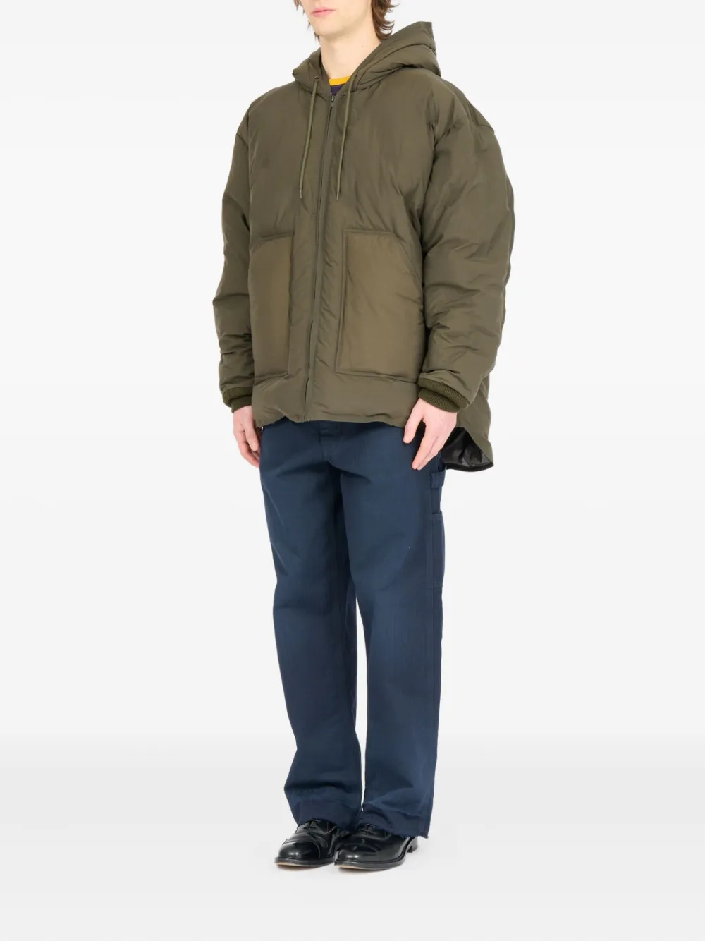 Maison Margiela Gewatteerd jack met capuchon Groen