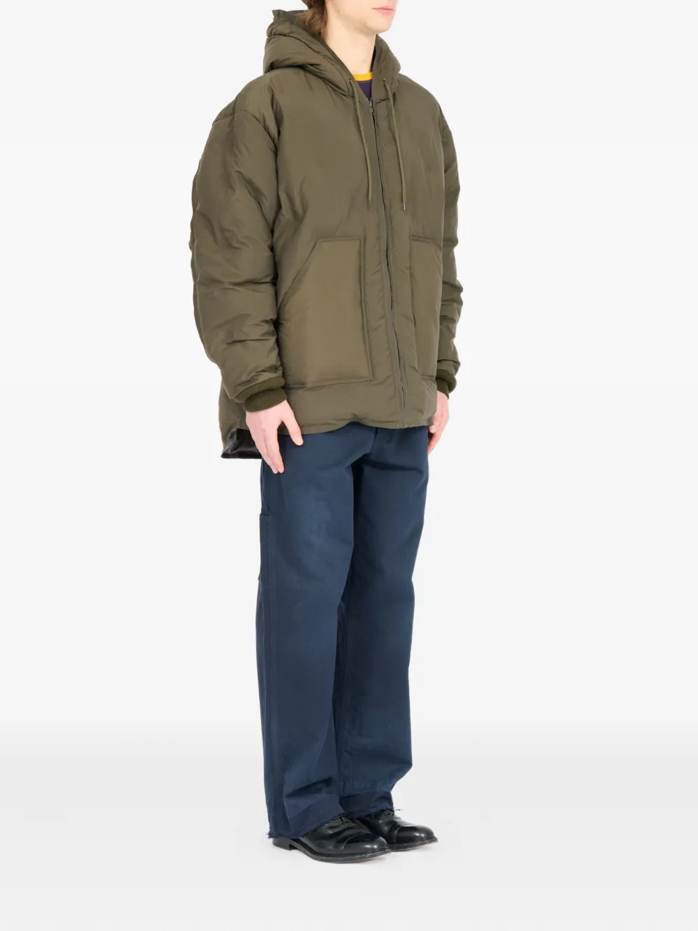 Maison Margiela Gewatteerd jack met capuchon Groen