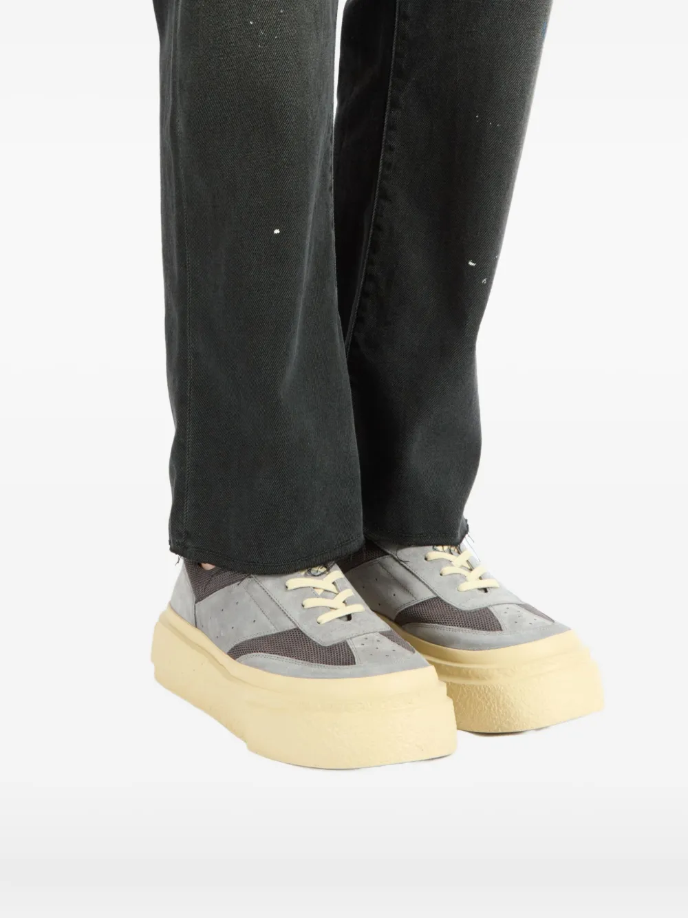 MM6 Maison Margiela Gambetta leather sneakers Grey