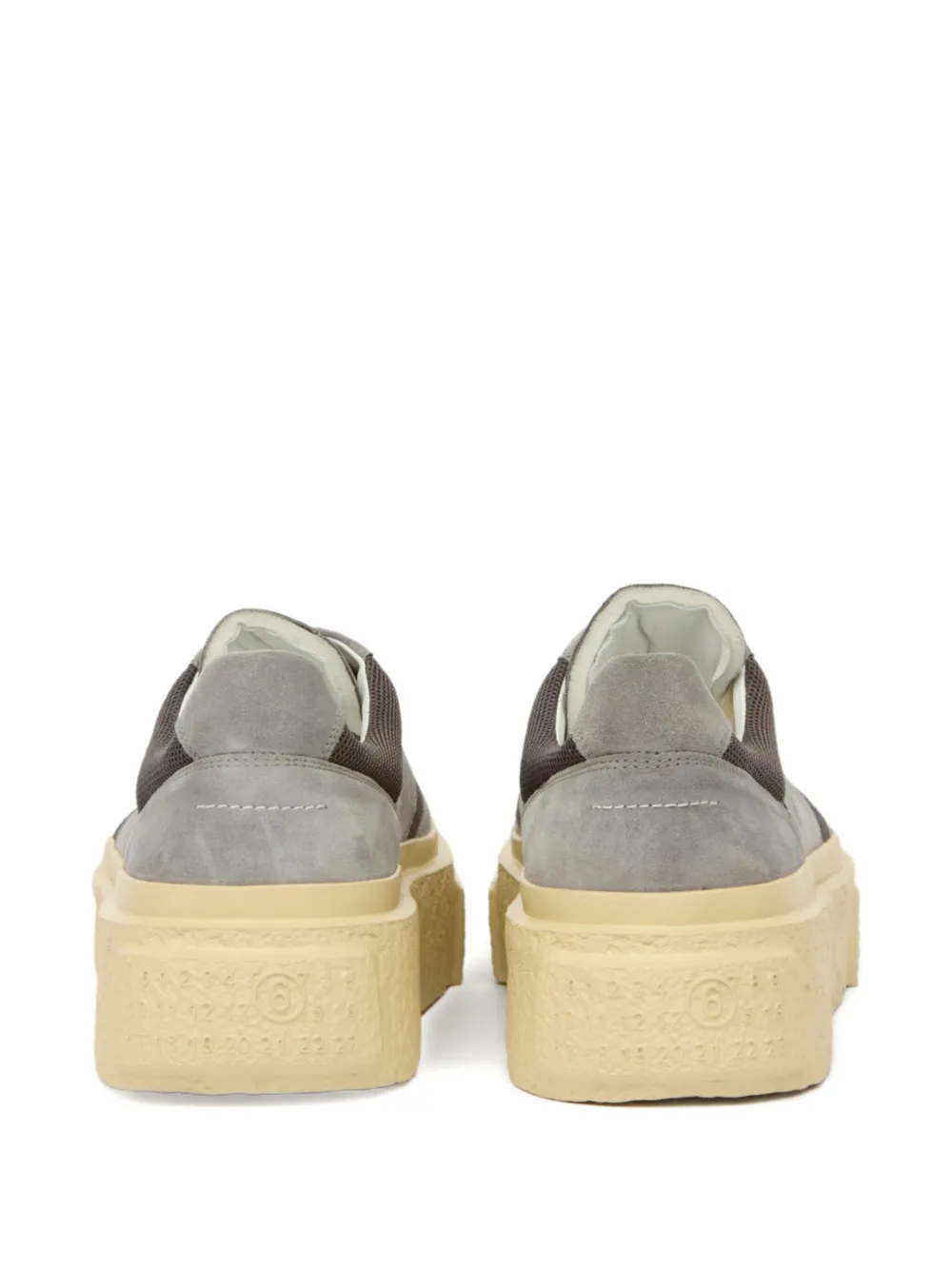 MM6 Maison Margiela Gambetta leather sneakers Grey