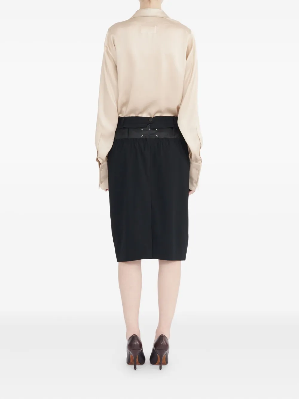 Maison Margiela Midi-kokerrok Zwart