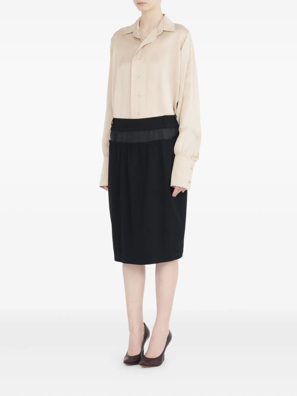 Maison Margiela Midi-kokerrok Zwart
