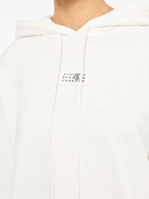 MM6 Maison Margiela Numbers-print Hoodie | White | FARFETCH CA