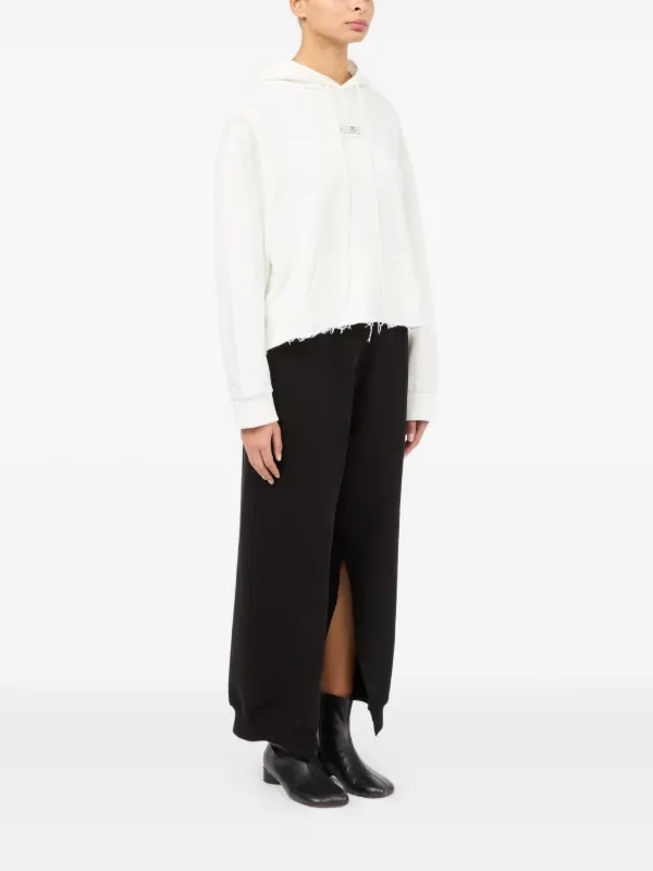 MM6 Maison Margiela Numbers-print Hoodie | White | FARFETCH CA