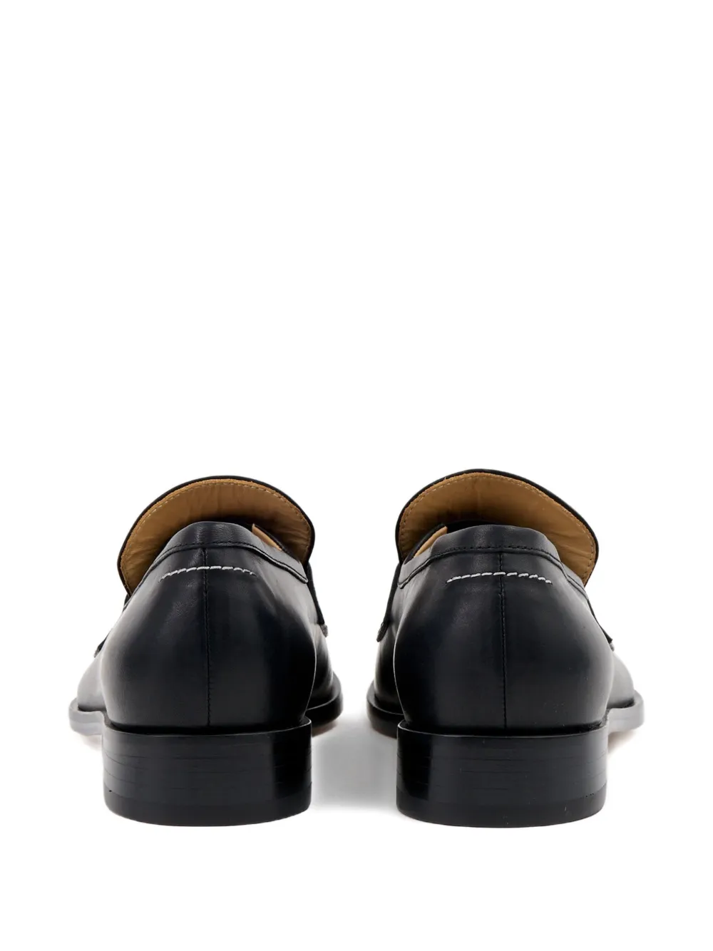 MM6 Maison Margiela Tabi leather loafers Black