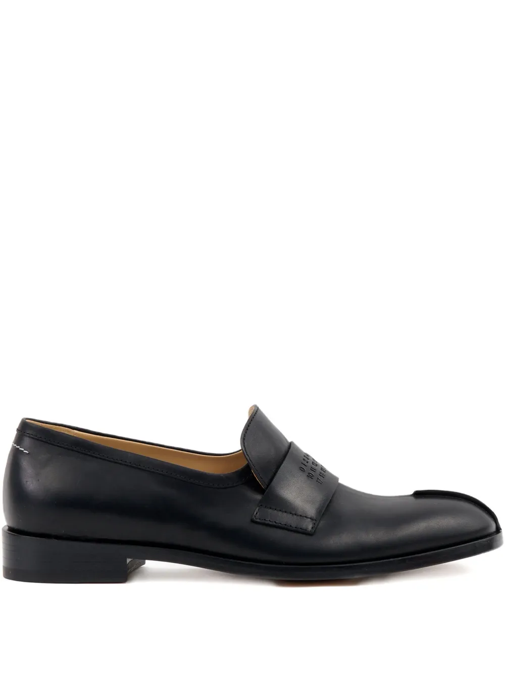 MM6 Maison Margiela Tabi leren loafers Zwart