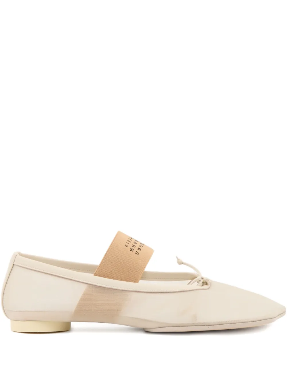 MM6 Maison Margiela mesh ballerina shoes Neutrals
