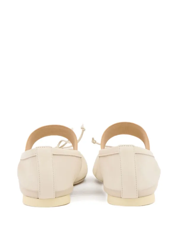 MM6 Maison Margiela Stitch Out Ballet Flat in Sandshell | WE