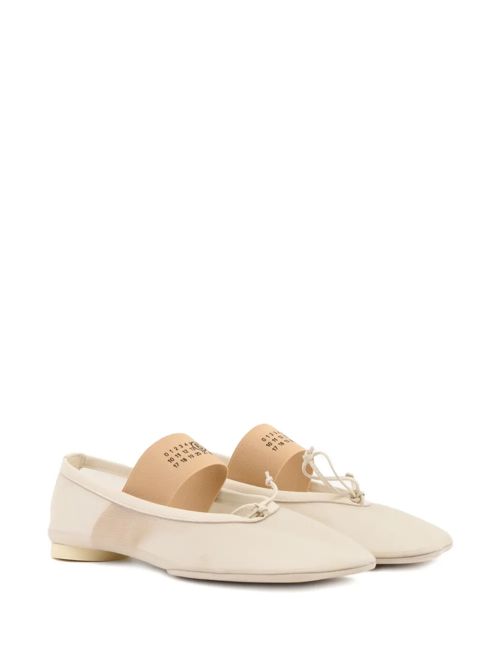 MM6 Maison Margiela mesh ballerina shoes Neutrals