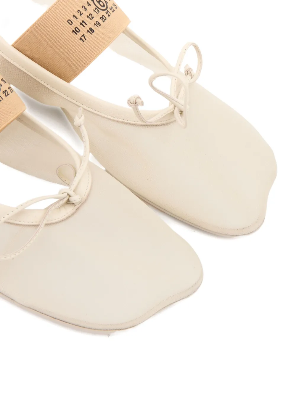 MM6 Maison Margiela mesh ballerina shoes Neutrals